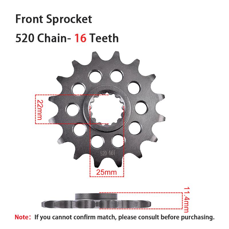 520 14T 15T 16T 17T Front Sprocket for KT/M 620 640 690 790 890 990 400 600 625 660 Du/ke LC4 For CF Moto 800 MT 701 Norden 901