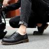 Plus Size Autumn and Winter Men's Leather round Head Retro Casual Shoes Leather Shoes Outdoor Shoes