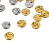 30pcs 8-12mm Gold Stainless Steel Round Hammered Charms Pendant for DIY Earrings Bracelet Necklace Jewelry Making Wholesale