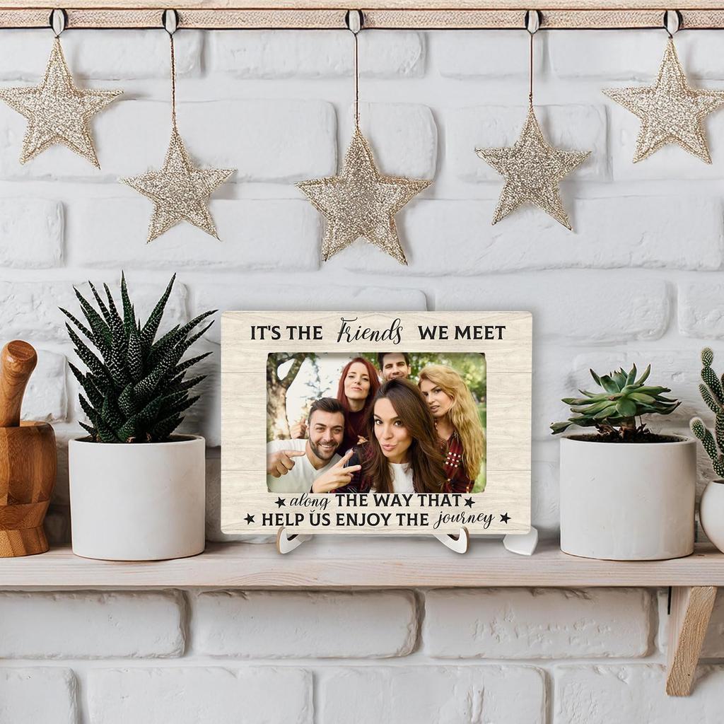 Friends Picture Frame 4x6 - Friendship Gifts for Women, Gifts for Best Friend Women, Friendship Gift for Bestie, Thank You Gift for Friends, Friend