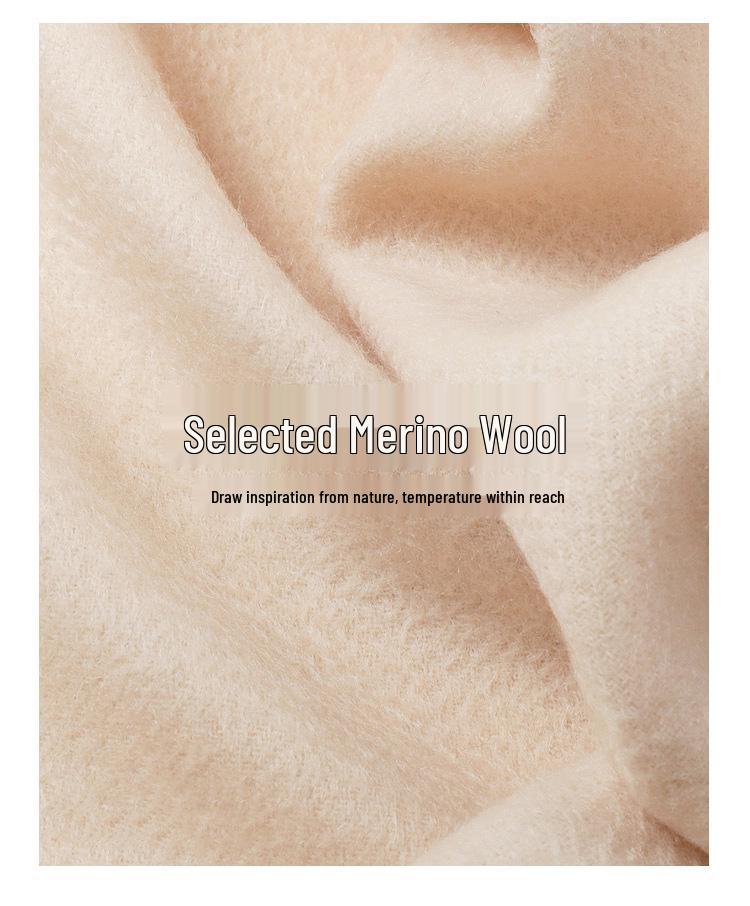 Jahr des Pferdes Merinowolle Bestickter Roter Schal - Warmer, Dicker Herbst/Winter Halswärmer & Schal Souvenir