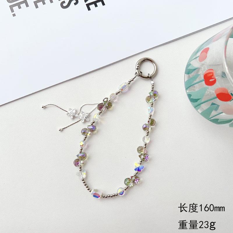 Light Luxury High-End Water Drop Crystal Phone Chain Tassel Pendant Bag Decoration Accessories Keychain Pendant Jewelry