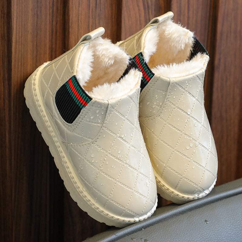 Children's Waterproof Fleece-Lined Winter Boots - Non-Slip Outdoor Sports Shoes