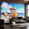 Tapestry ścienne z One Piece Monkey D Luffy Estetyczny wiszący na ścianę Koc z drukowanej tkaniny Dekoracyjne tapiserie do sypialni salonu Wystrój domu