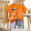Set di Abbigliamento Estivo per Bambini Set T-shirt a Maniche Corte con Stampa di Animali Cartoni Animati Pantaloncini 2 Pezzi per Bambini e Bambine Morbido Cotone Abbigliamento Casual Quotidiano per Bambini