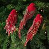 Realistic Glitter Christmas Bird Clip Ornament Artificial Spread-Wing Bird  Wedding Festive