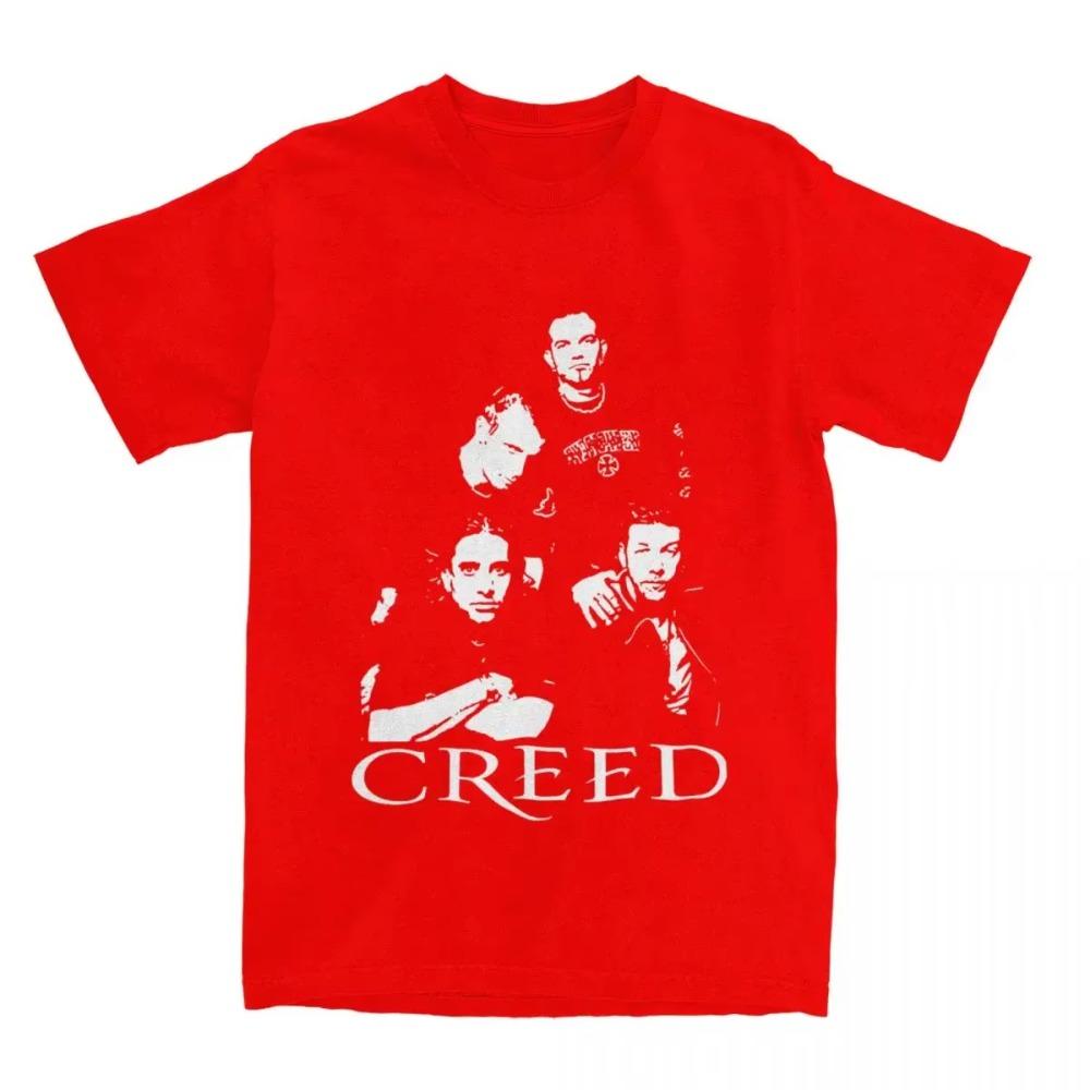 

Creed Группа Мужские Женские Футболки 90-е Рок Мерч Модные Футболки Футболки Новое Поступление Одежда S красный