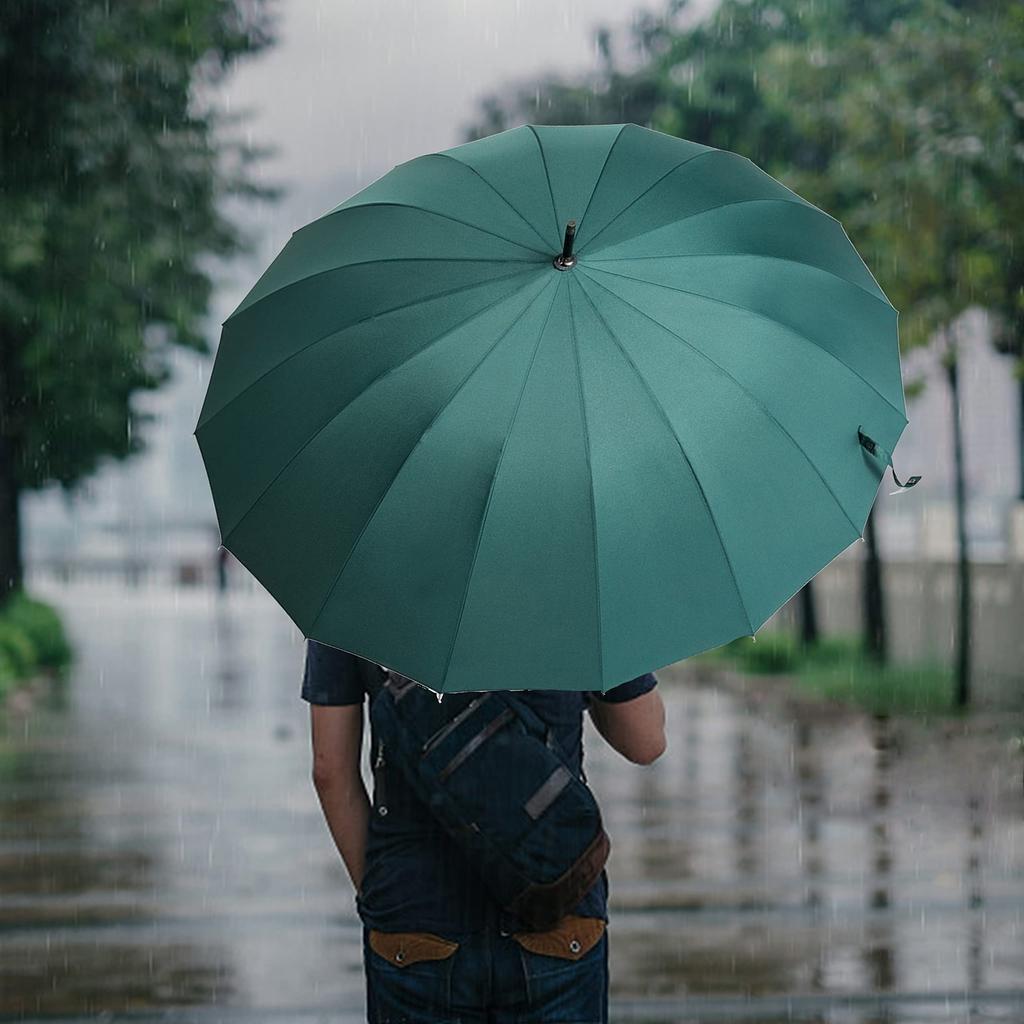 Lakumai Lung 16 Mare Apă Vânt Puternic Mare Protejează Împotriva Ploii Umbrelă cu Husă de Depozitare Umbrelă pentru Bărbați, Umbrelă pentru Domn, Coaste,