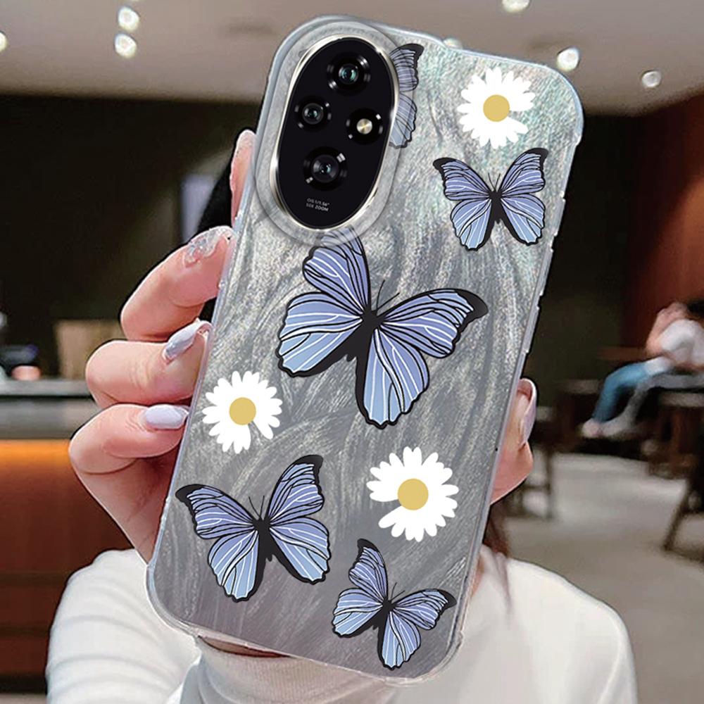 Purple Butterfly Colorful Gradient For Honor 400 200 Magic 7 Lite 200 Pro X9a X9c X8a X8b Phone Cases Cover Silicone Back Bumper