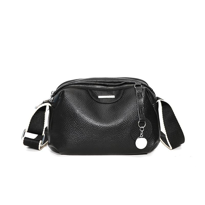 Real cowhide women's bag new trendy fashion large capacity shoulder messenger bag first layer cowhide