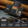 Phone Case Magnetic Detachable Wallet Card Holder Stand Cover Fit for Samsung Galaxy S21 Black S21 Plus