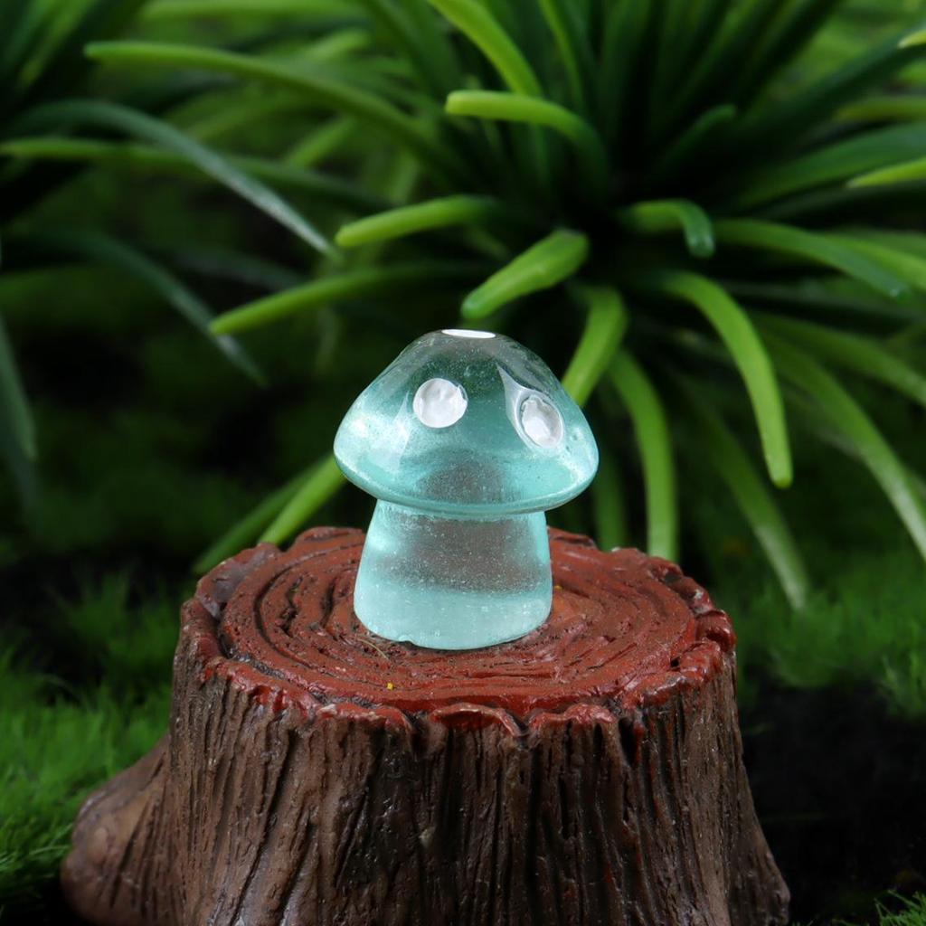 Colorful DIY Luminous 3D Mini Mushroom Jewelry Accessories for Creative Micro Landscape Landscaping