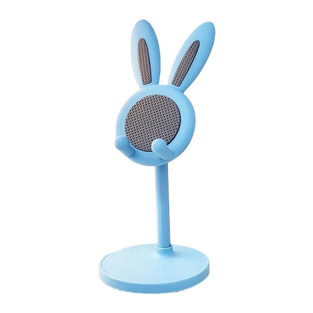 

Pink Cartoon Little Rabbit Portable Mobile Phone Stand Angle And Height Adjustable Smart Phone Holder Foldable Tablets Bracket небесно-голубой