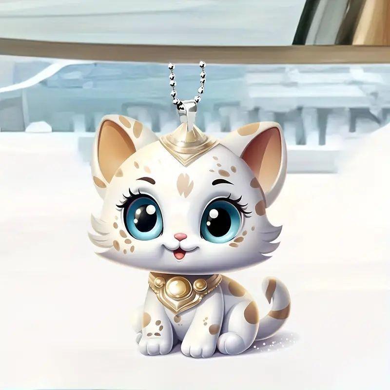 Acrylic Adorable Flat Animal Charm For Unique Car Interior Enhancement