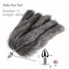 Sexy Multi Taile False Fox Tail with Separable Metal Butt Plug Anal Sex Toys for Couple BDSM Role Play Adult Products