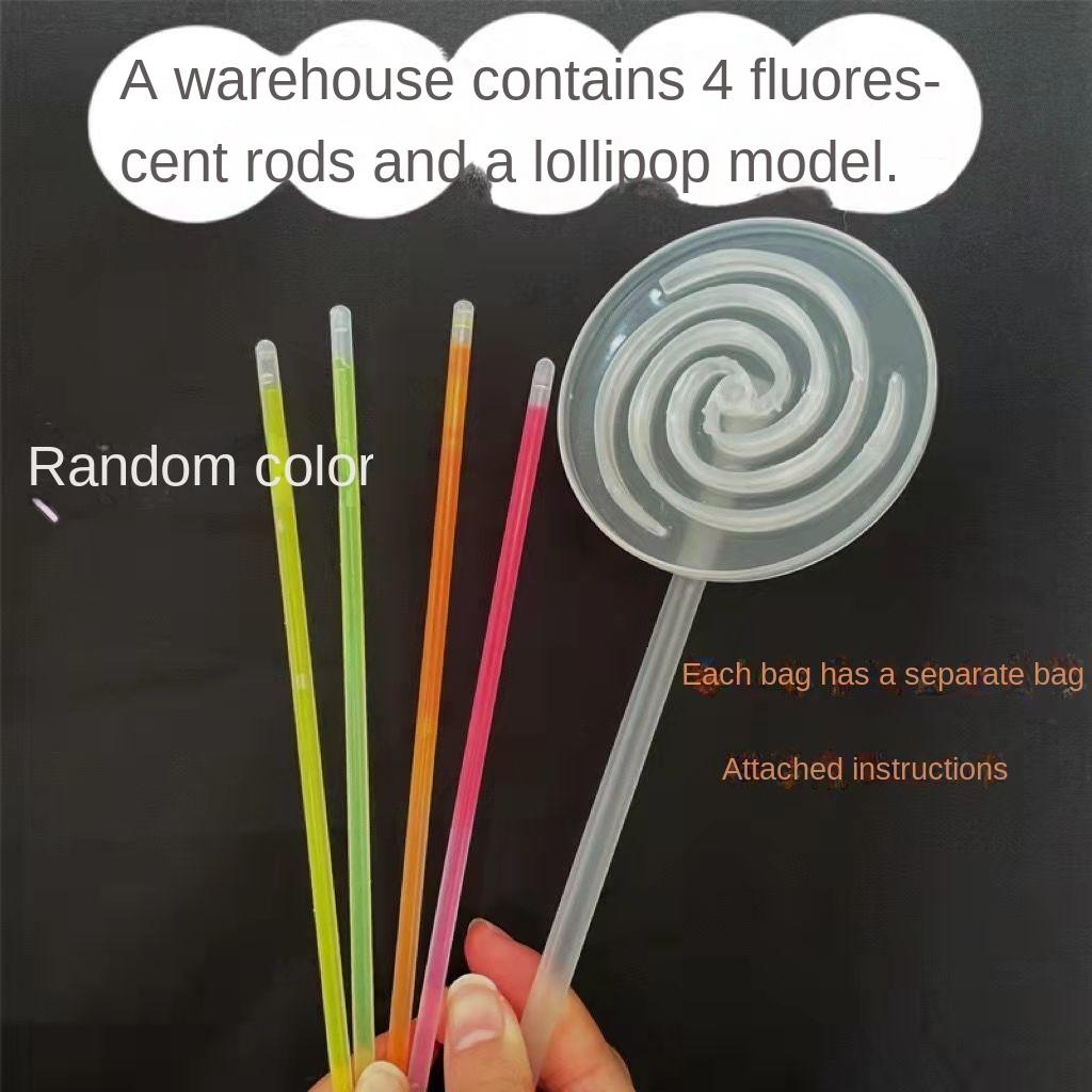 Lollipop Glow Stick Set Glowing Rotating Windmill Party Concert Stage Plaything For Kids Diy Fluorescent  Prop