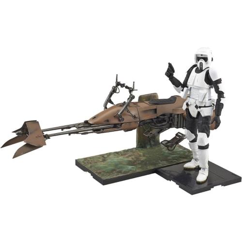 

BANDAI SPIRITS Star Wars 1/12 Scout Trooper & Speeder Bike Pre-Colored Plastic Model Kit (New Packaging Version)