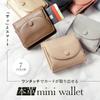 Cowhide Leather Mini Wallet with Card Slots and Coin Blue [GlovesDEPO] Women's Bi-fold Purse,