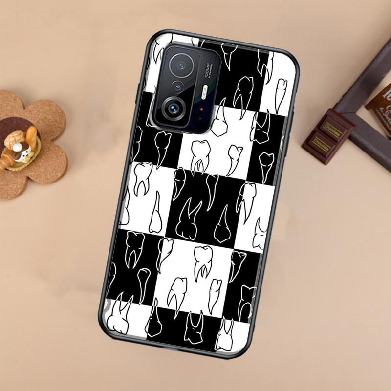 Dentist Tooth Pattern Case For Xiaomi 13 14 Ultra 11T 12T 13T 14T Pro POCO X7 Pro X3 X5 X6 F3 F5 F6 M6 Pro Cover