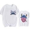 Hip Hop Shirt EU Size Unisex Disney Lilo Stitch Cartoon T Shirt Stitch Cute Unisexga Tshirt Yk Graphic Tshirt Top Tees Clothes