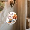 Garden decorations,autumn harvest festival decorations,wooden hanging decorative signs,"hello fall"logo,Pumpkin and car pattern,2D flat products