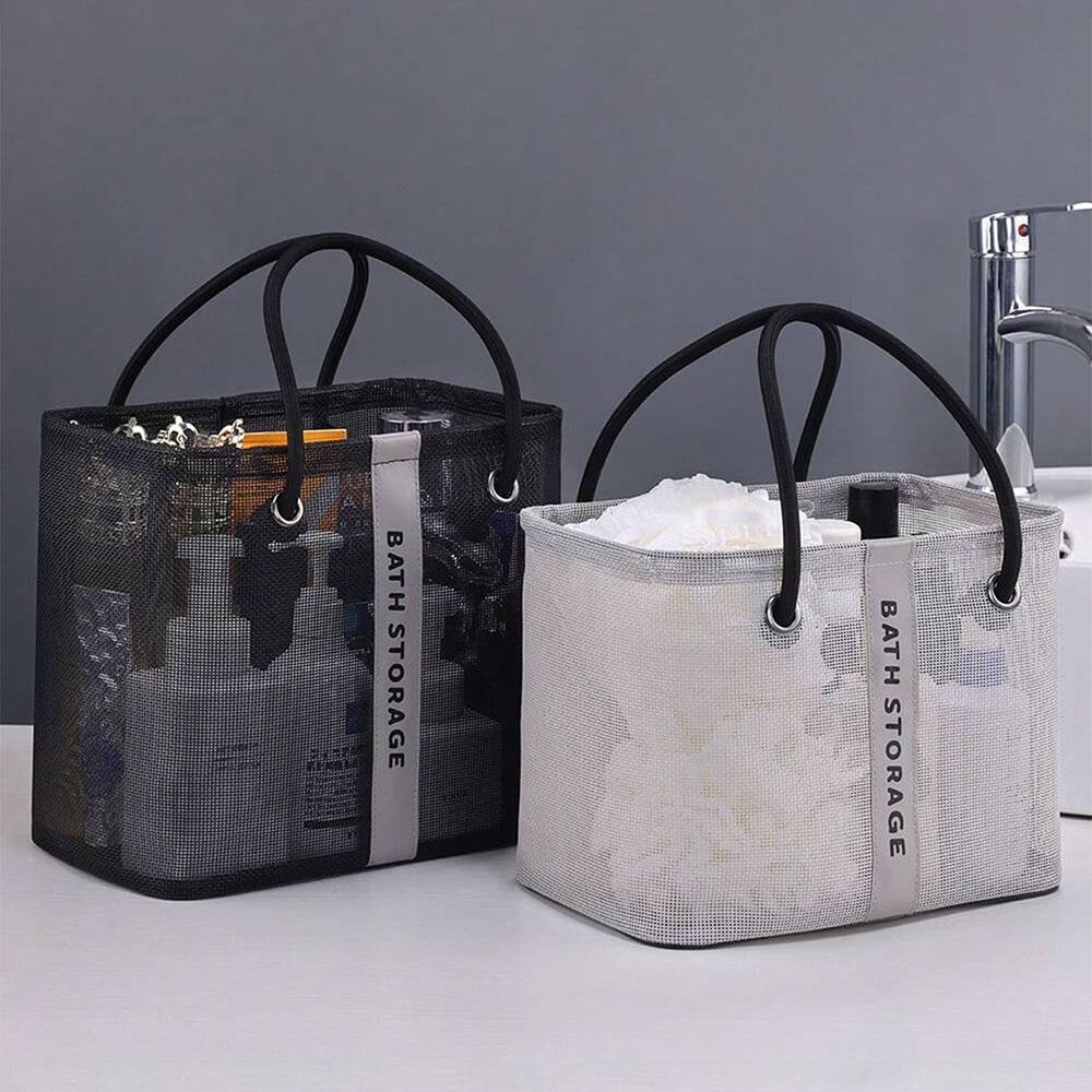 Mesh Shower Bag, Travel Beach Bathtub Organizer, Men's And Women's Fitness And Yoga Toiletry Bags, Holiday Laundry Basket, Bath