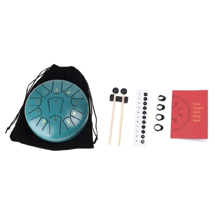 Steel Tongue Drum 6 In 11 Notes Ethereal Drum Music Drum Yoga Meditation Percussion Instrument for Stress Relief