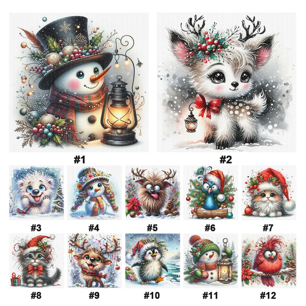 Full Embroidery Eco-cotton Thread 18CT Printed Animal Cross Stitch Kit Art
