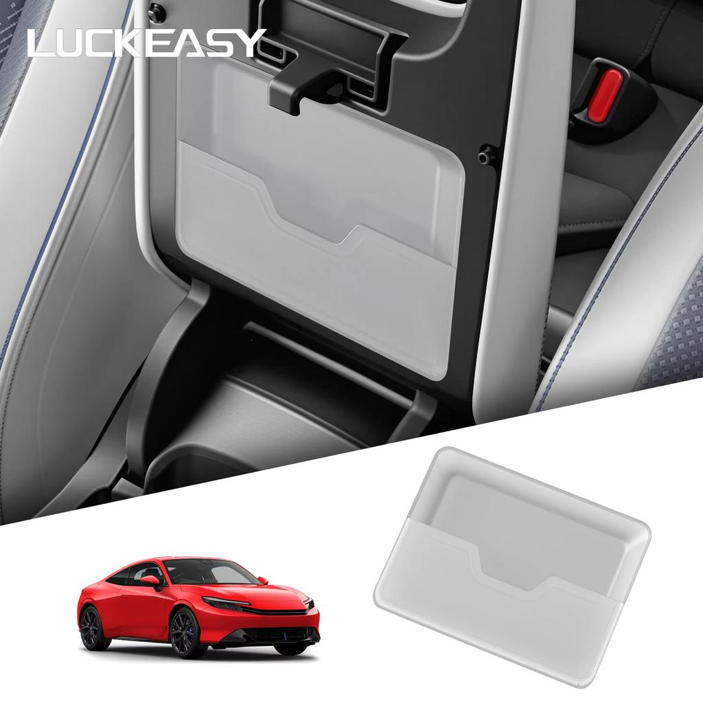 LUCKEASY for Honda Prelude 6th Gen BF1 2025-2026 Center Armrest Hidden Storage Box Organizer Interior Accessories Transparent