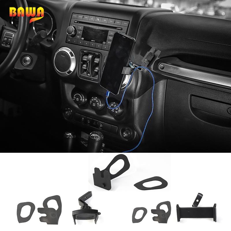 BAWA Car GPS Bracket 2011-2017 for Jeep Wrangler JK Interphone Support Holder Phone Ipad Holder for Jeep Wrangler