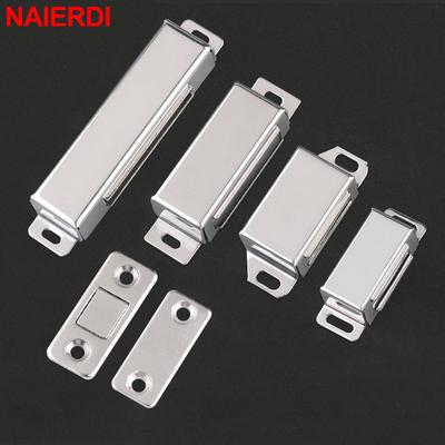 NAIERDI 5 Pieces Magnetic Cabinet Door Catch Stainless Steel Drawer  Cabinet Catches Door Latch for Kitchen Cupboard Closet