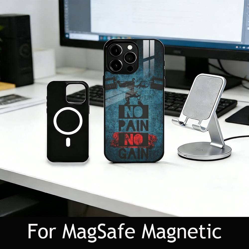 Gym Moode On Phone Case For iPhone17,16,15,14,13,12,11 Plus,Pro Magnetic For Magsafe Wireless Charging