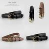 Classic Leather Woman Belt For Denim Pants With Alloy Buckle For Casual Wear