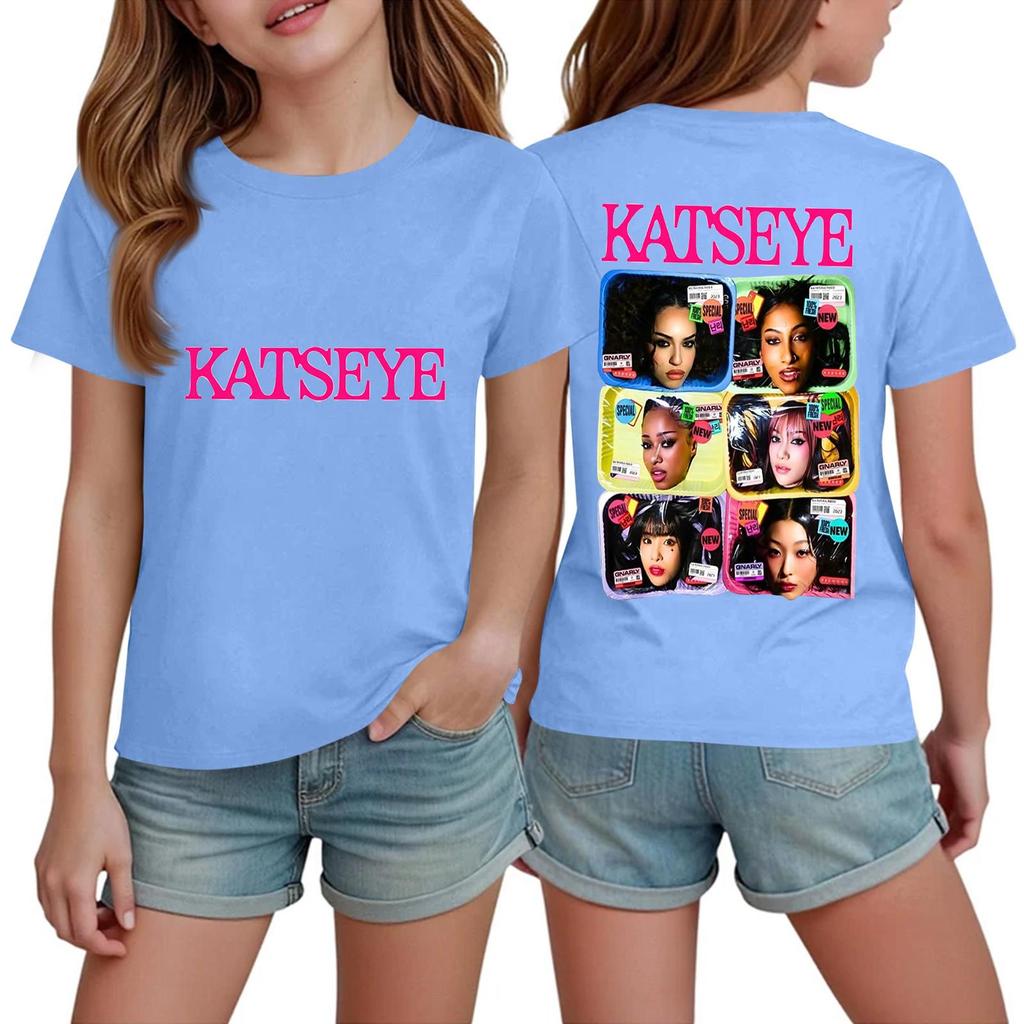 Korean Girl Group Kids Fashion Short Sleeve T-Shirt for Boys and Girls
