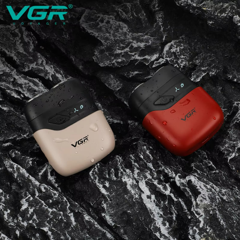VGR Electric Shaver Floating Double Blade Rechargeable Plug-in Dual Use Washable Travel Portable Universal Voltage Men's Sideburn Shaver