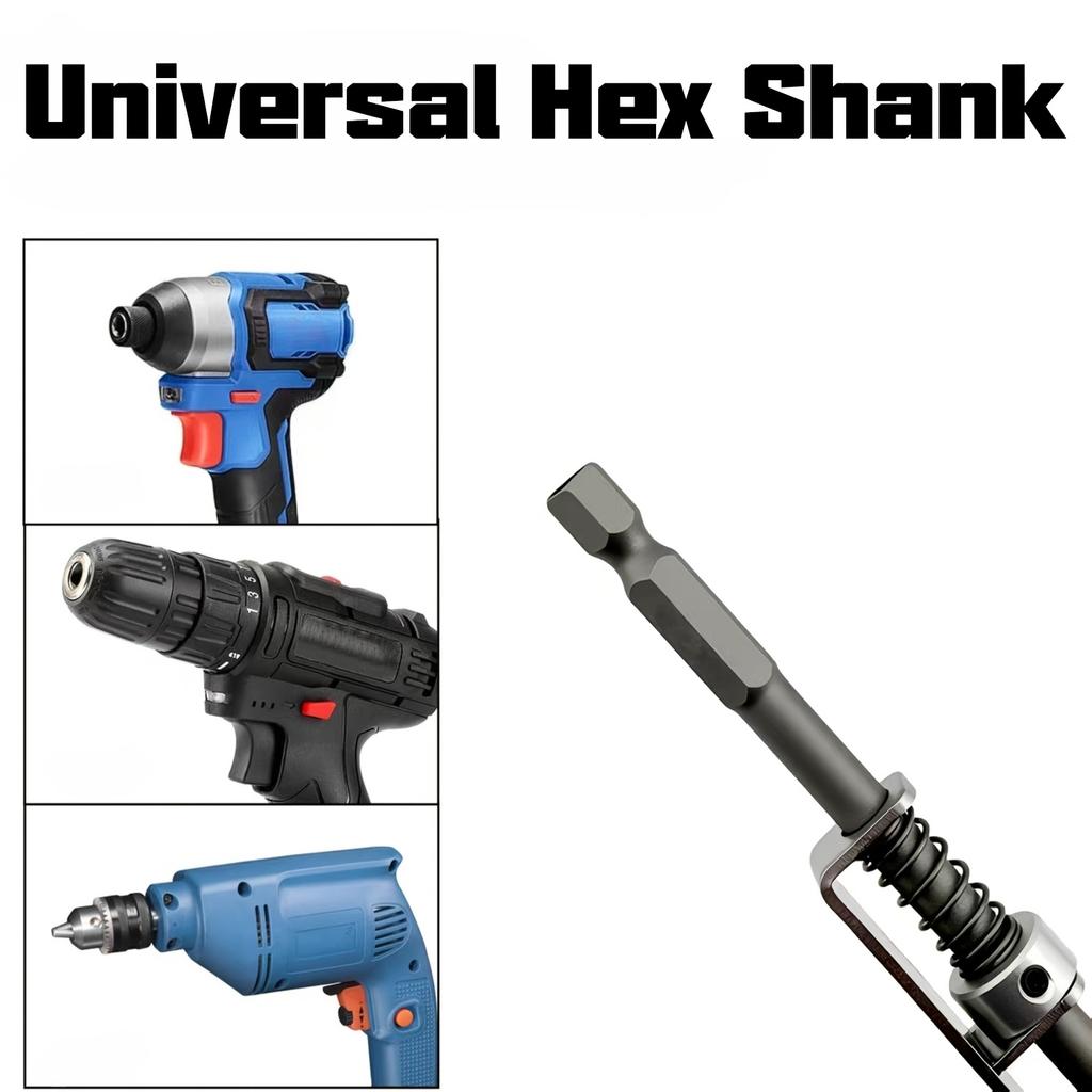 Spring-Loaded Screw Holder Screwdriver Bit with Anti-Drop Clamp, Single-Handed Operation & Ergonomic Locking Mechanism