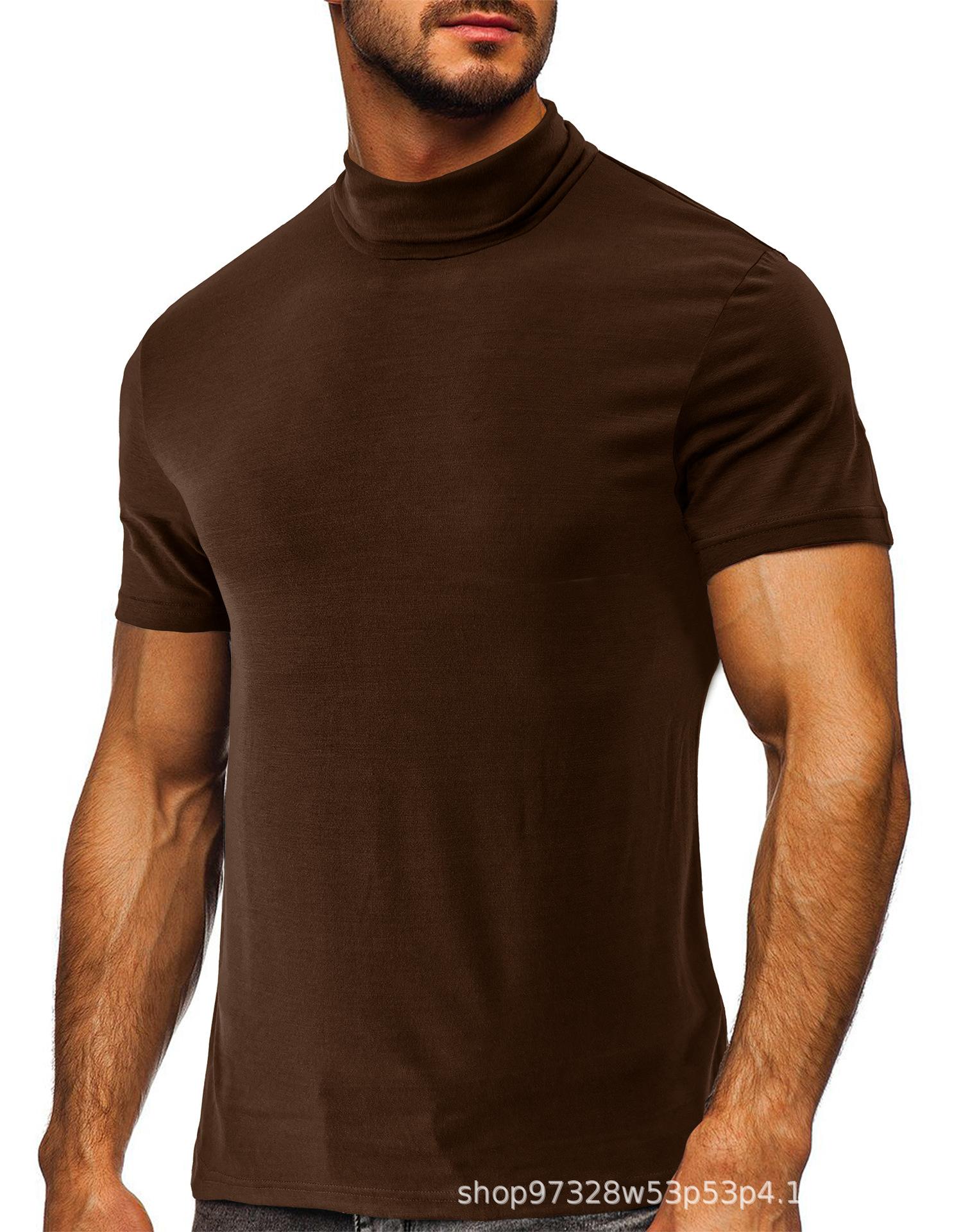 

Высокий ворот, низ, мужской, короткий рукав, мужская футболка, мужской внутренний верх, мужская футболка XXXL