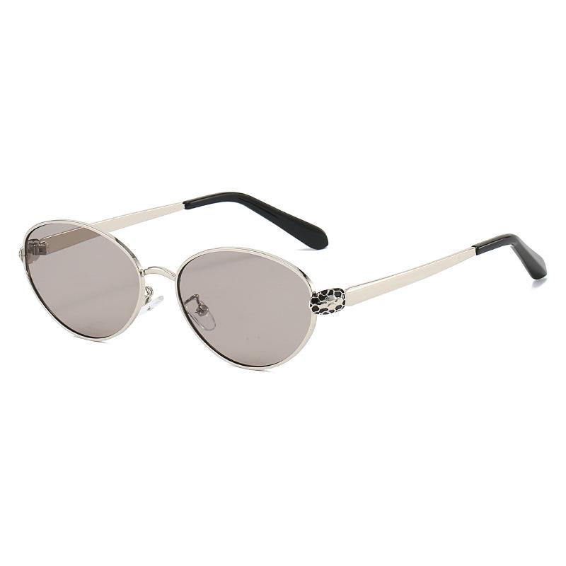 Męskie Retro Owalne Metalowe Okulary Przeciwsłoneczne - Stylowe, Wysokiej Klasy, Ochrona UV.