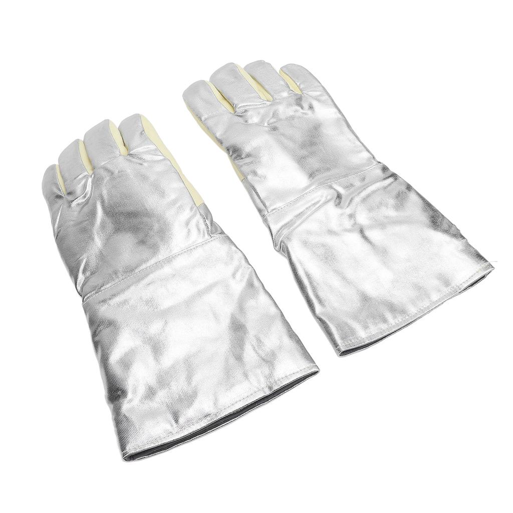 Hitzebeständige Handschuhe 500℃ Verbrühschutz Verschleißfest Verstärkter Daumen Arbeitshandschuhe für Stahlwerke Fo