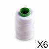 6xColorful Sewing Thread for Home Use, Cotton Hand Thread, Multicolor Spool White 1