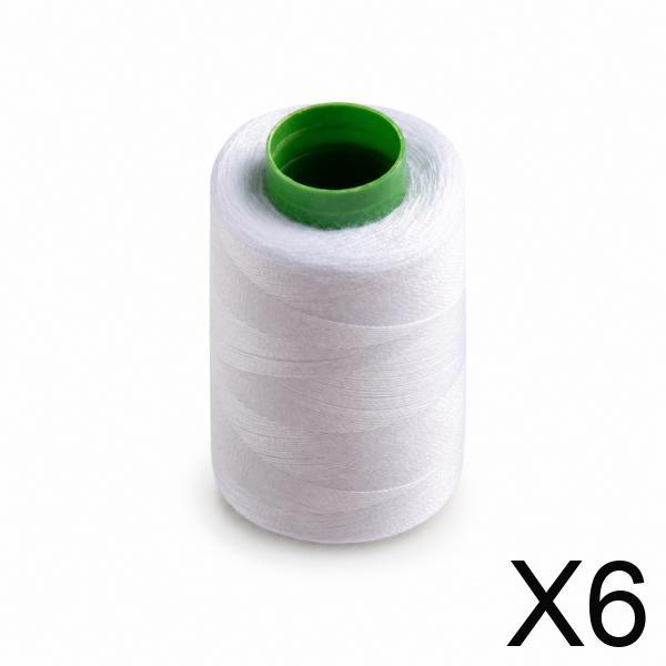 6xColorful Sewing Thread for Home Use, Cotton Hand Thread, Multicolor Spool White 1