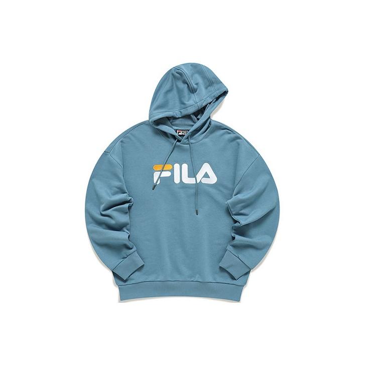 FILA Embroidered Logo Loose Sports Hoodie Men hoodies Fairy-Tale-Blue F51U138298F-BU