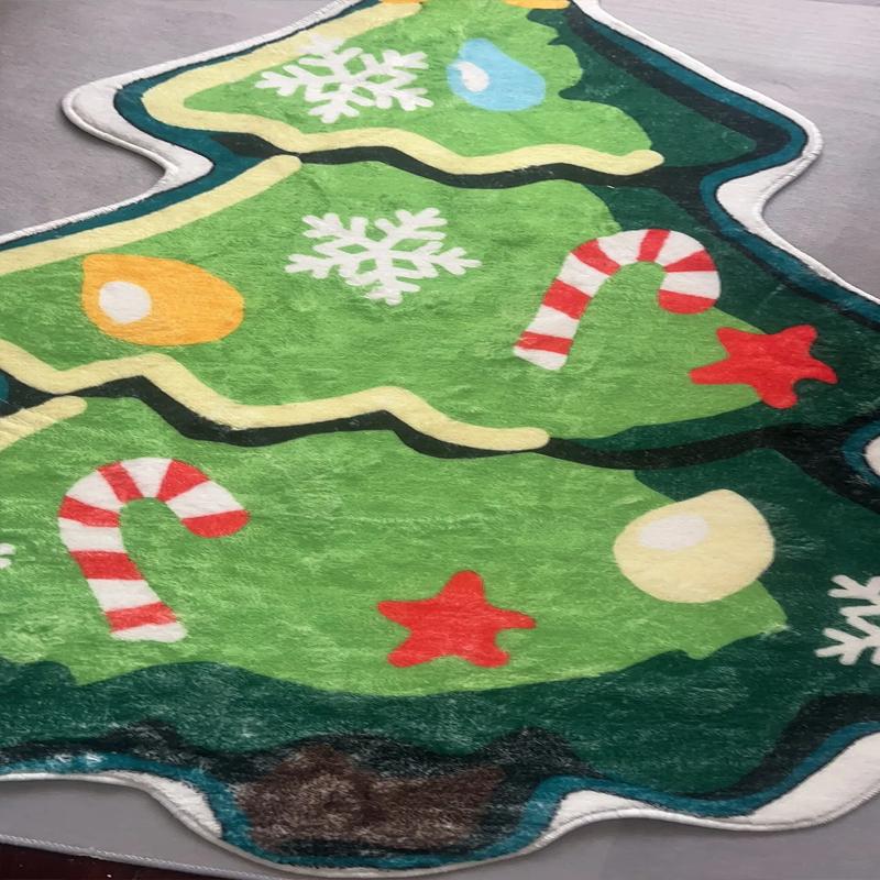 

Santa Claus Rug Soft Christmas tree bedside Carpet Area Rugs Kitchen Rug Floor Mats Doormat For Christmas Room Decoration 60X80cm