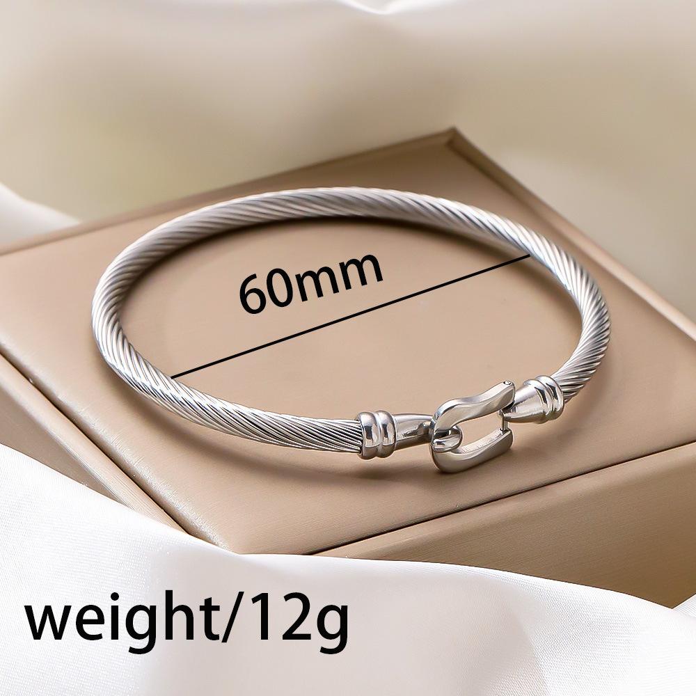 Stainless Steel Bracelet, Light Luxury Electroplated 18k Gold Women s Style, Simple and Non-fading Bracelet, Titanium Steel Bracelet