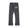 Gallery Dept Pantalon de survêtement décontracté style high street à cordon de serrage, splicing à éclaboussures d'encre peint à la main, légèrement tiré, pantalon de sport ample pour hommes et femmes