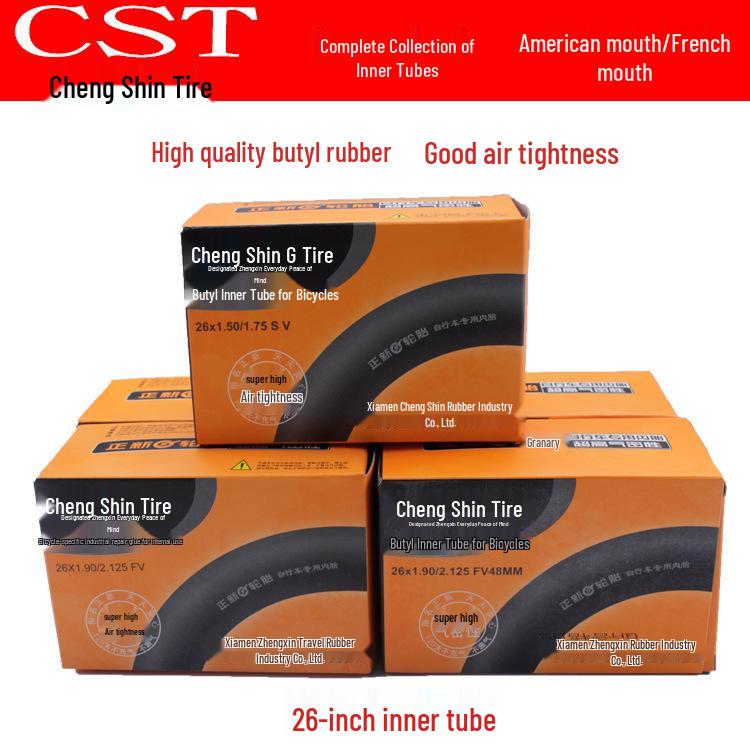 Zhengxin Bicycle Inner Tube for 12-27.5" and 700C-29" Mountain and Road Bikes