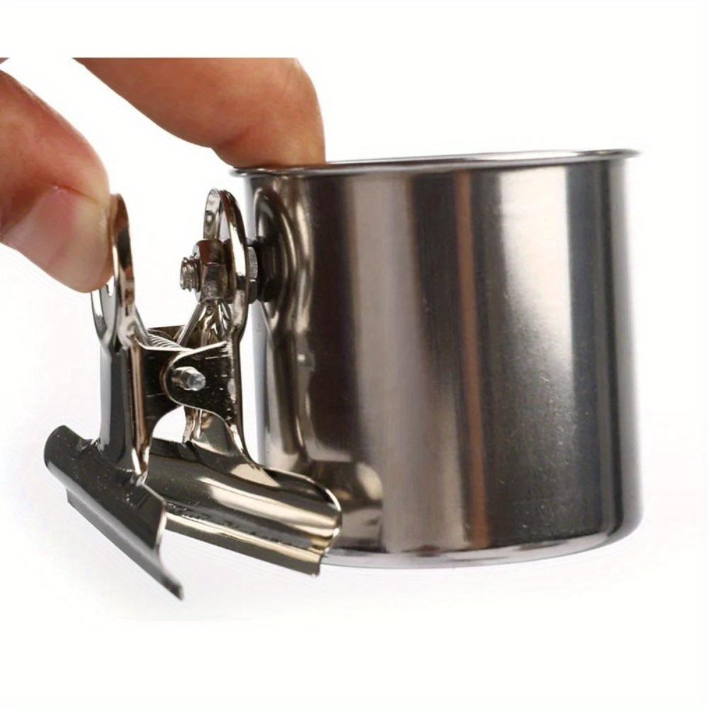 1 Stück Edelstahl Vögel Papagei Futterspender Rund Voliere Haustierfutter Wasser Fressnapf