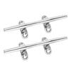 2PCS 6in Boat Tie Down Cleat 316 Stainless Steel Highly Polished Marine Rope Cleat for Speedboat Yacht