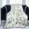 Cartoon Panda Bubu Dudu Blankets Fleece Print  Portable Lightweight Thin Throw Blanket for Bed Office Rug Piece