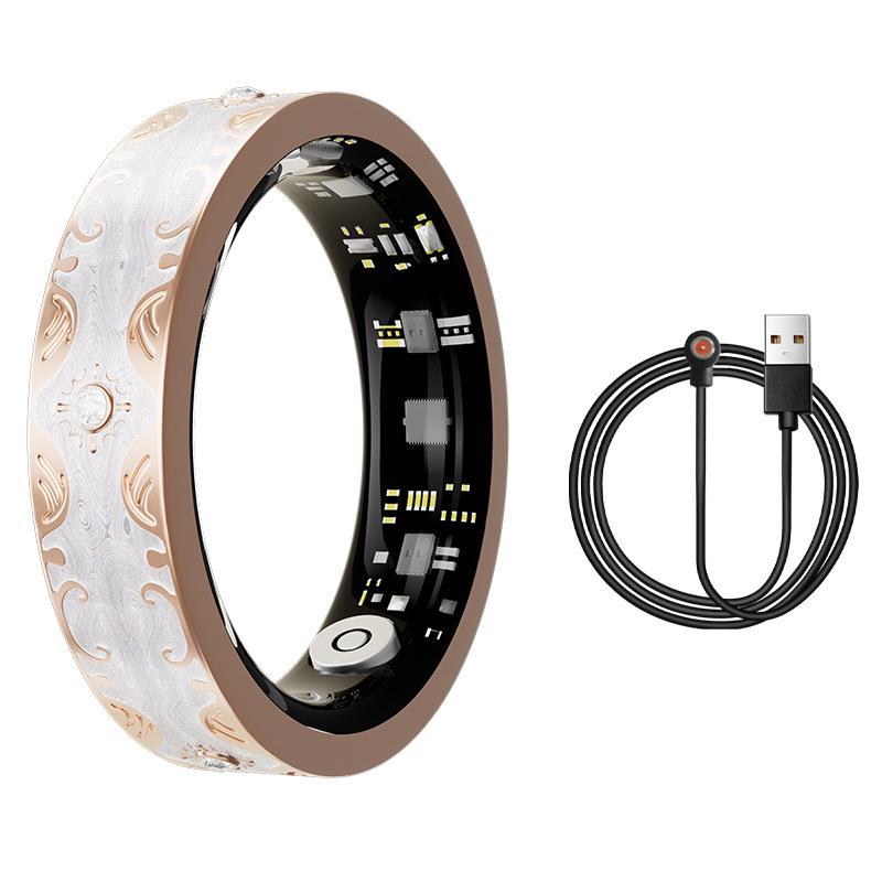 Wasserdichter Bluetooth Smart Ring: Herzfrequenz, Blutsauerstoff, Schlafüberwachung, Emaille-Farbe, Sport-Schrittzähler, Partner-Stil
